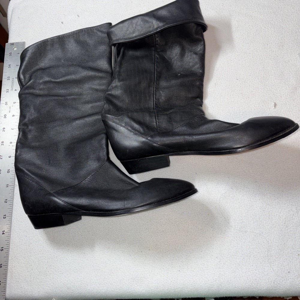Classic Black Women's Fold-Top Ankle Boots